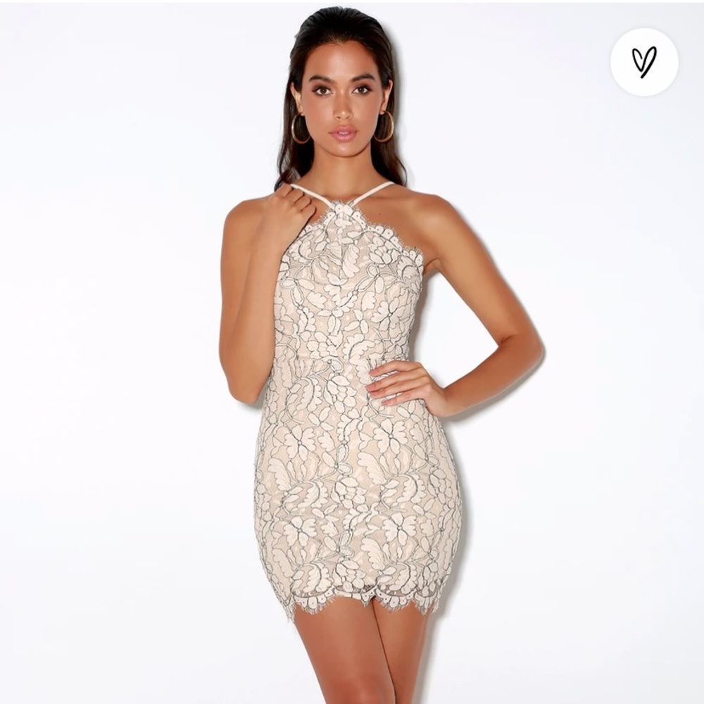 Lulu's Delicate Darling Lace Bodycon Dress Size XS